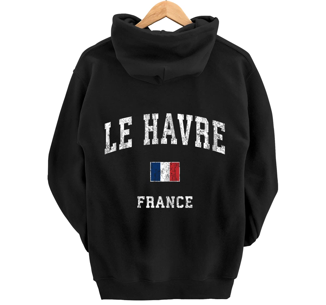Le Havre France Vintage Athletic Sports Design Pullover Hoodie