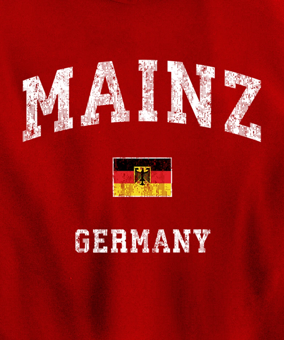 Mainz Germany Vintage Athletic Sports Design Pullover Hoodie