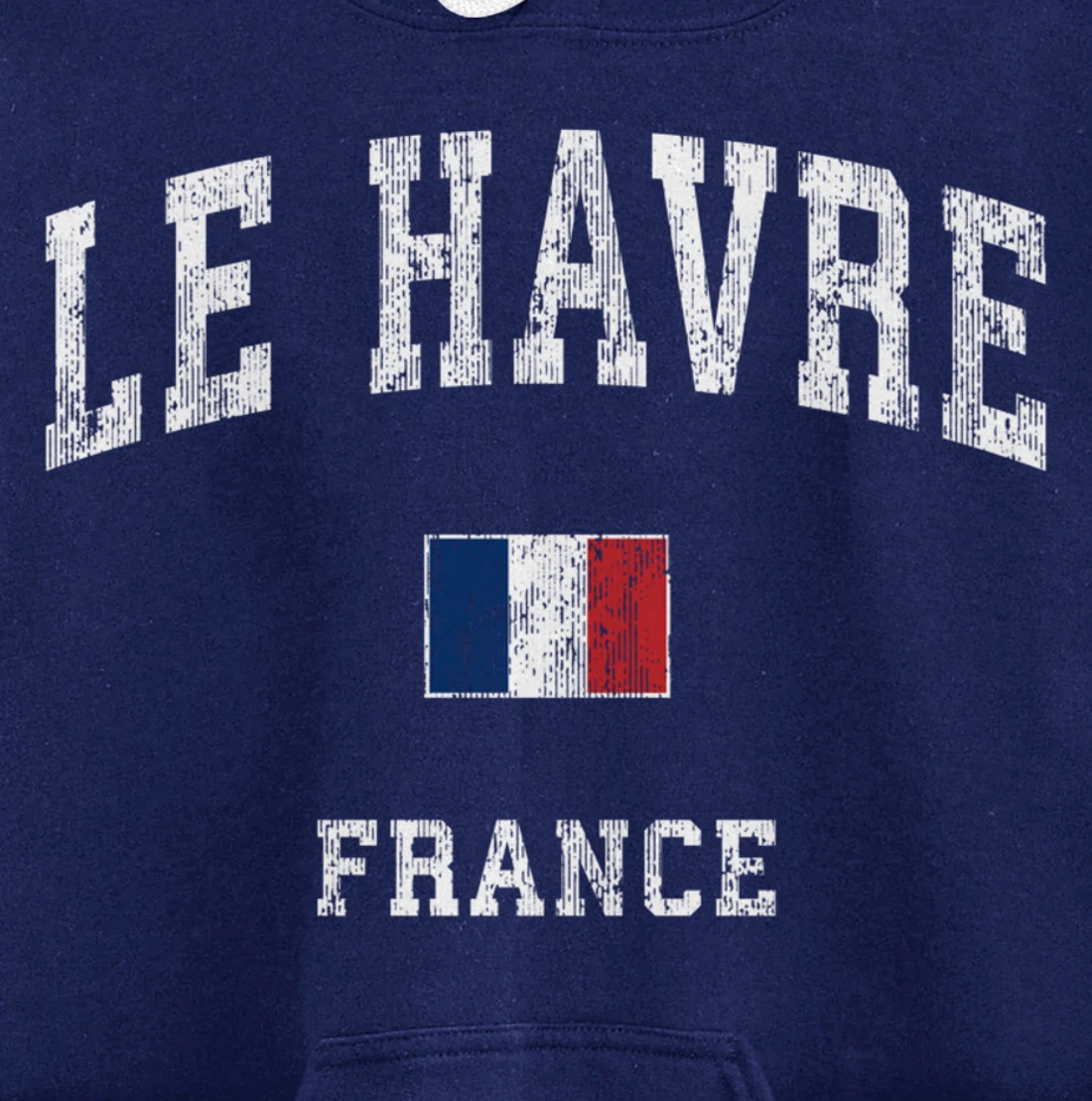 Le Havre France Vintage Athletic Sports Design Pullover Hoodie