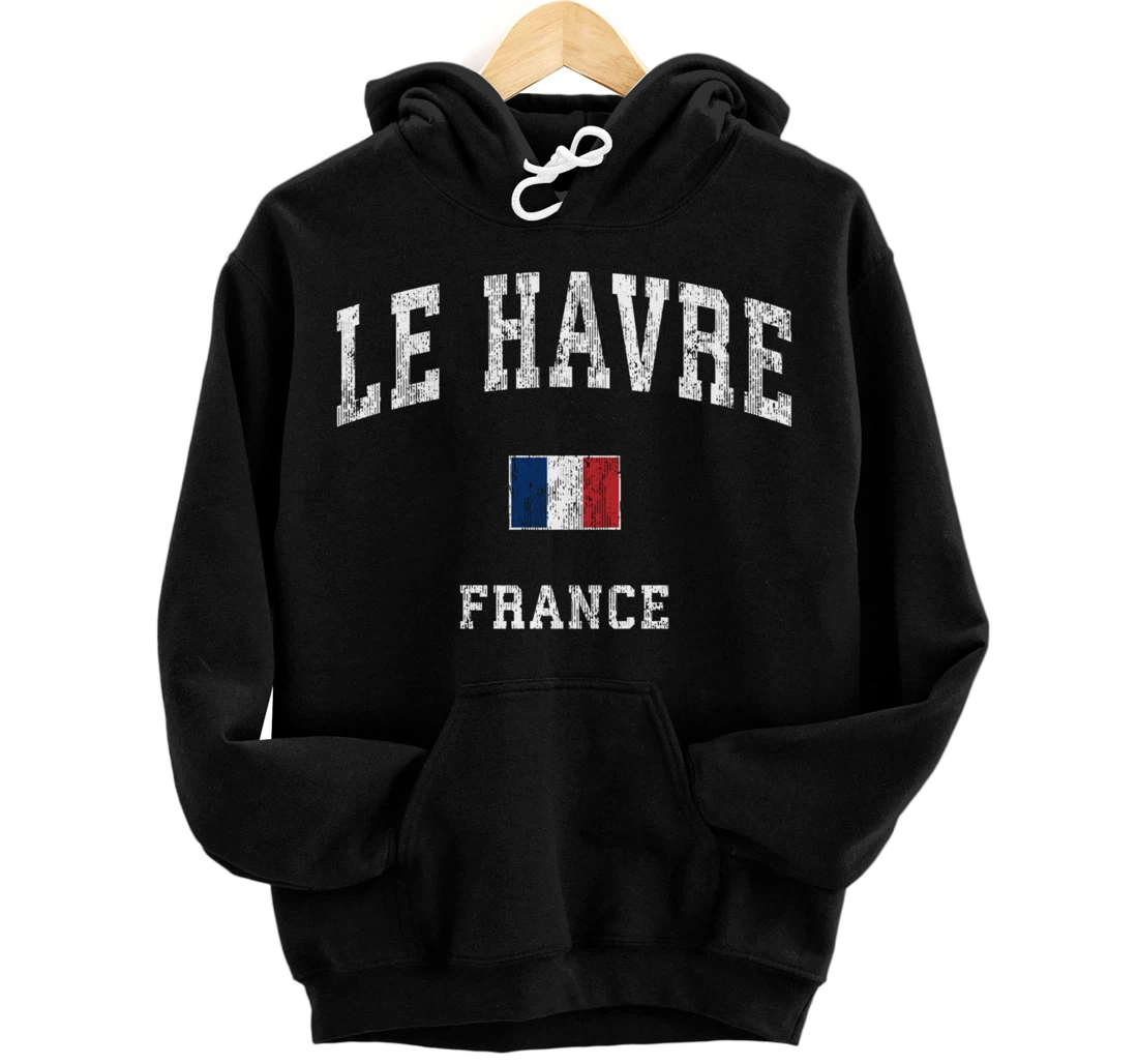 Le Havre France Vintage Athletic Sports Design Pullover Hoodie