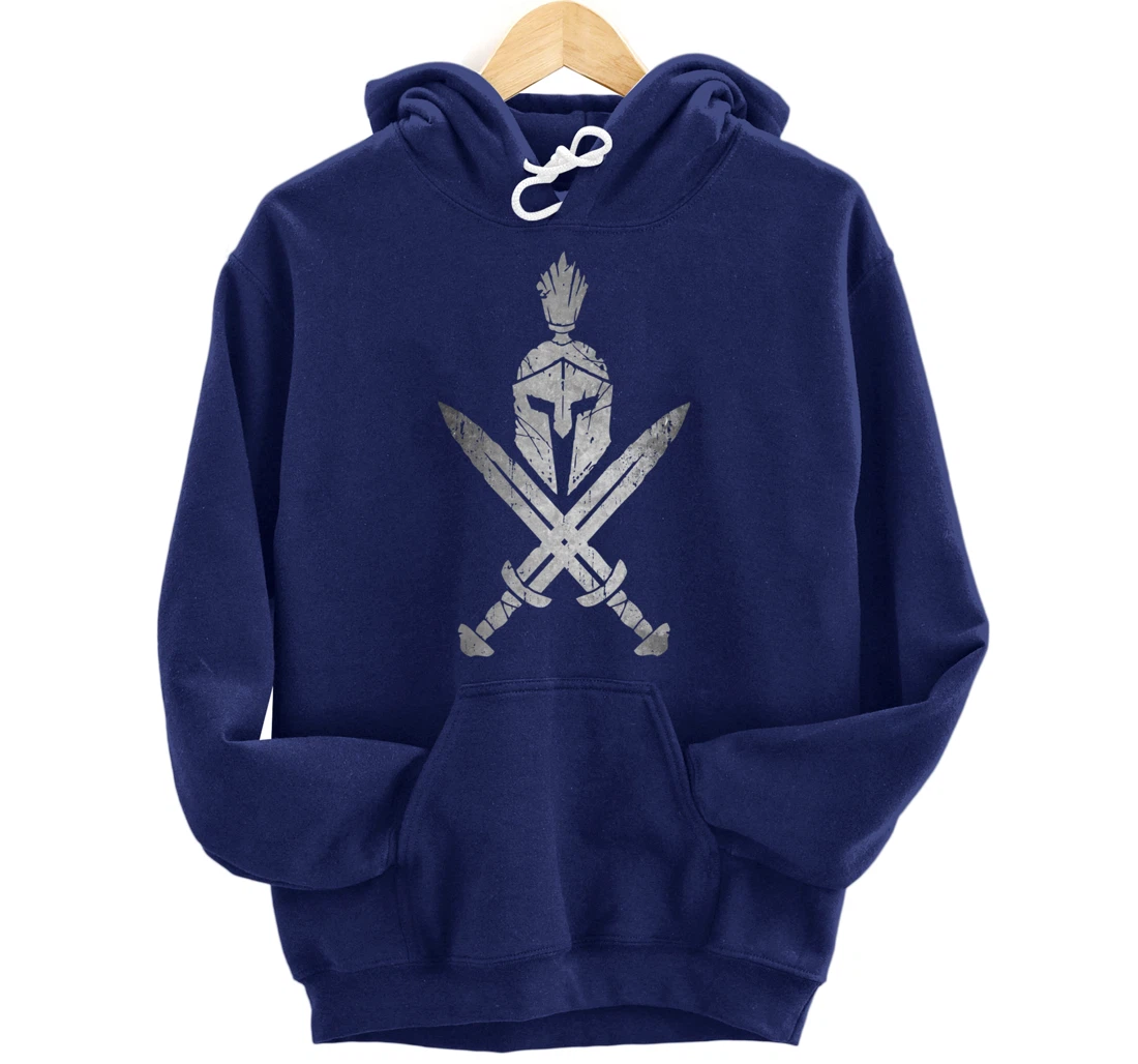 Roman Legion Soldier Gladiator Spartan Warrior Swords Helmet Pullover Hoodie