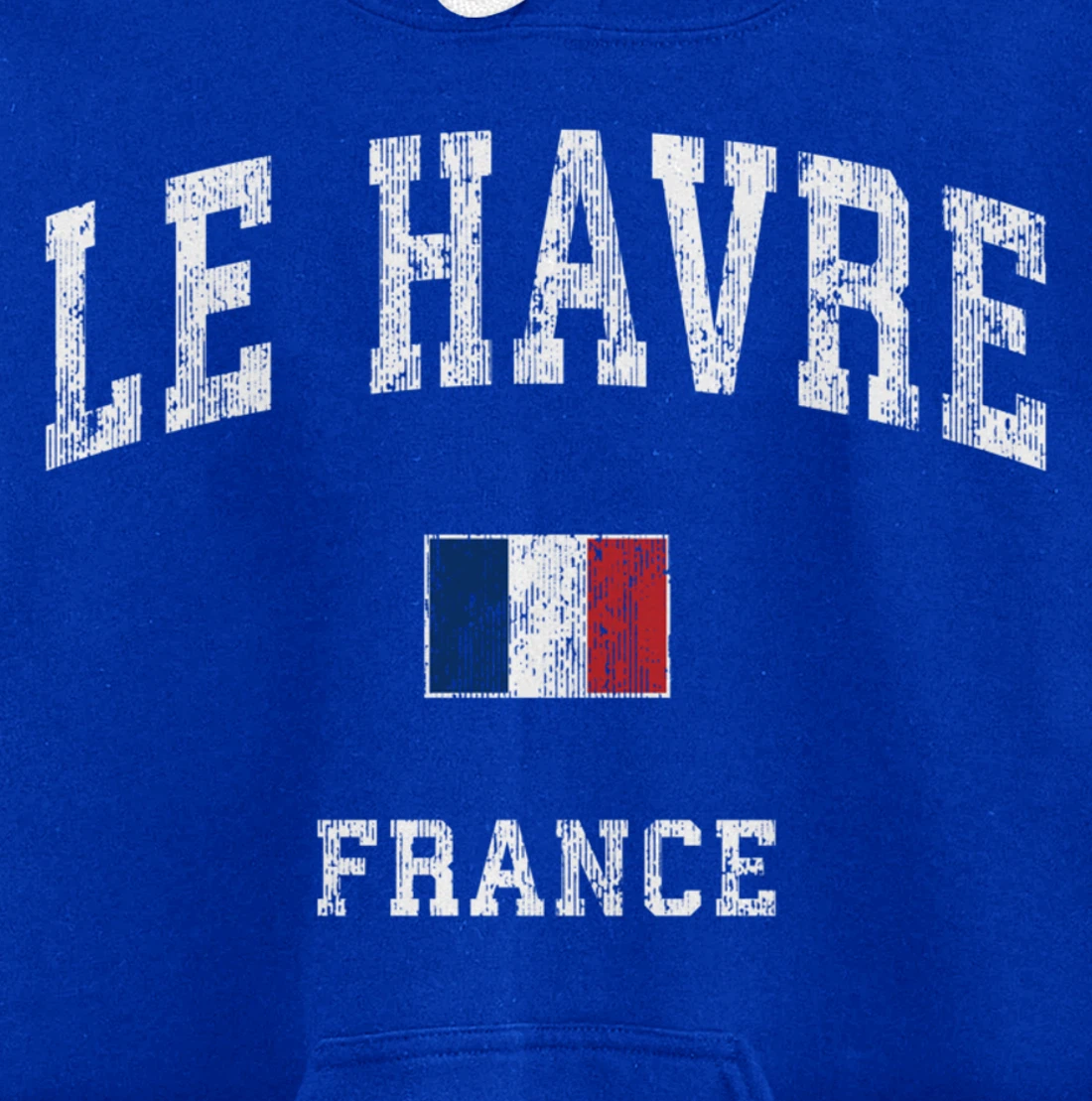 Le Havre France Vintage Athletic Sports Design Pullover Hoodie