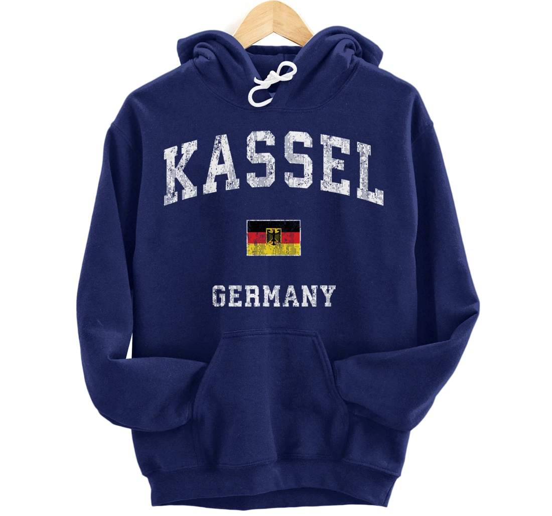 Kassel Germany Vintage Athletic Sports Design Pullover Hoodie
