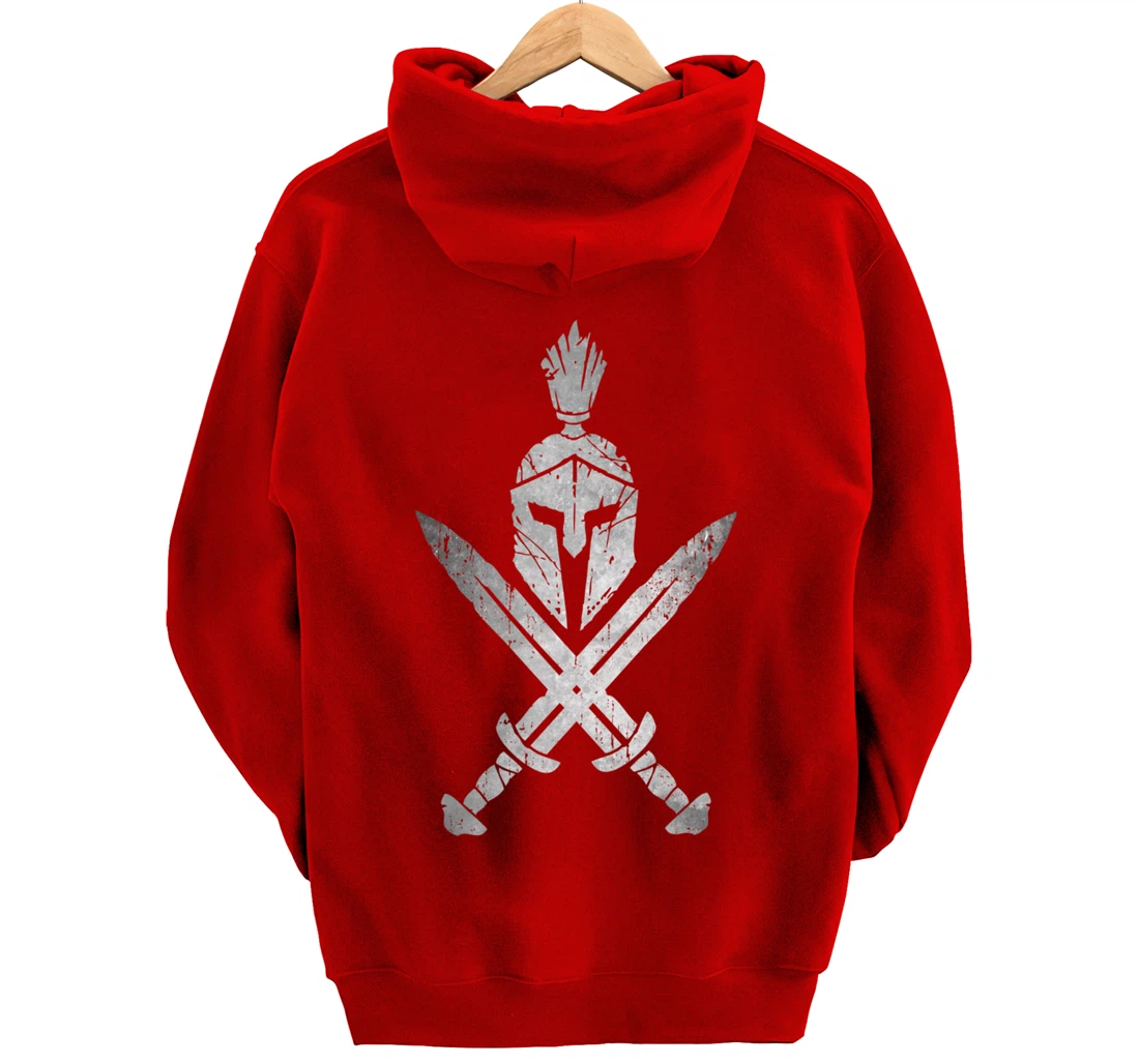 Roman Legion Soldier Gladiator Spartan Warrior Swords Helmet Pullover Hoodie