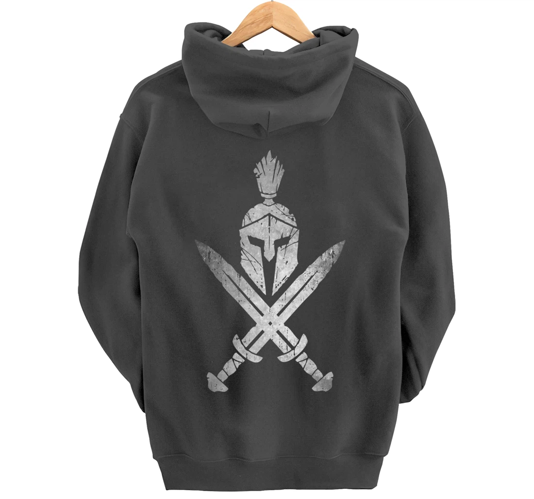 Roman Legion Soldier Gladiator Spartan Warrior Swords Helmet Pullover Hoodie