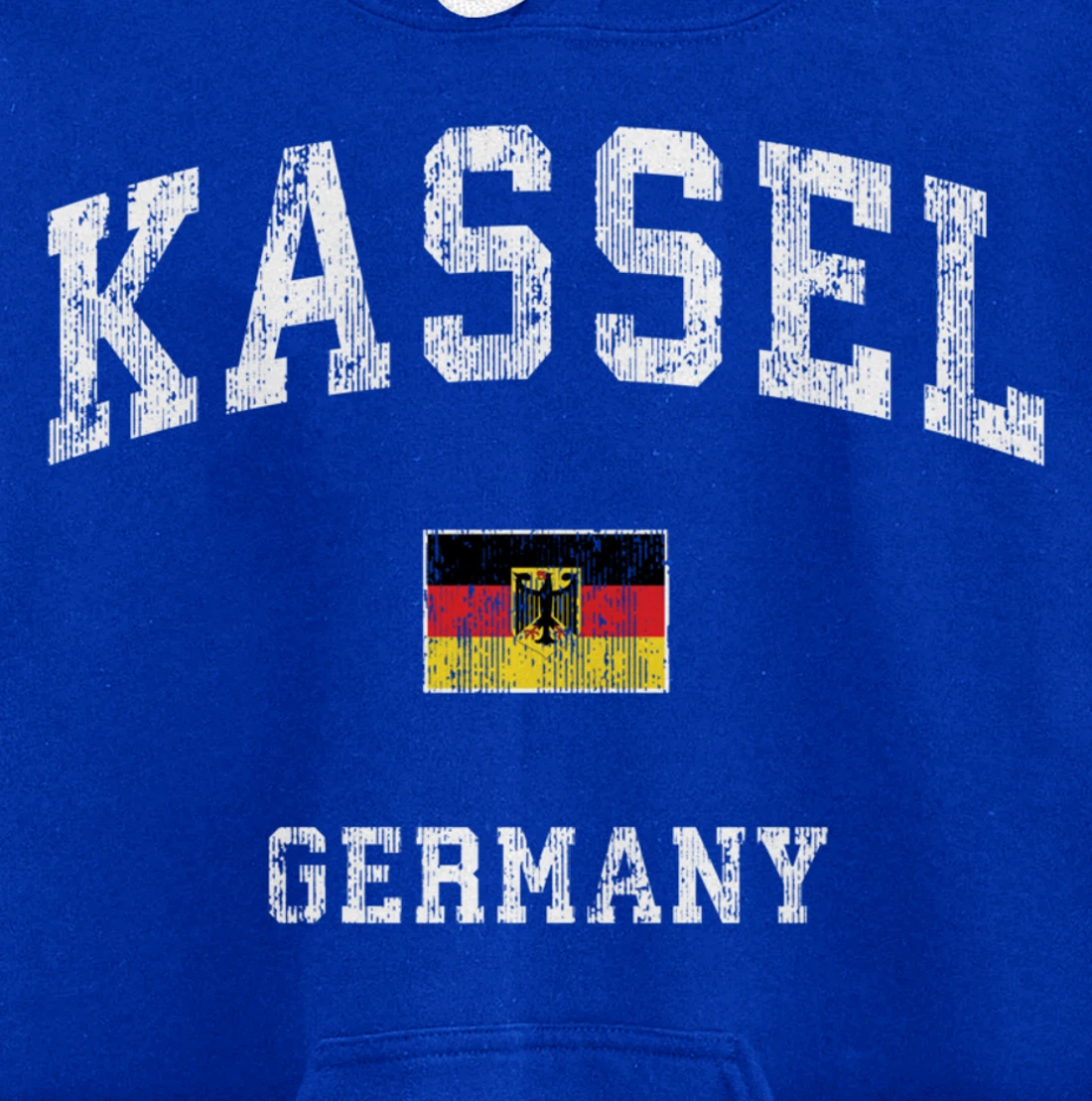 Kassel Germany Vintage Athletic Sports Design Pullover Hoodie