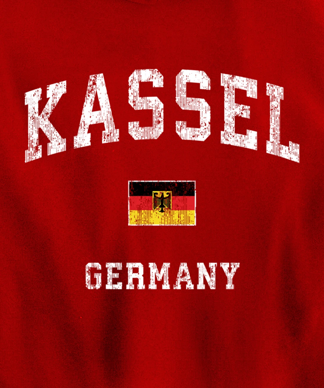 Kassel Germany Vintage Athletic Sports Design Pullover Hoodie