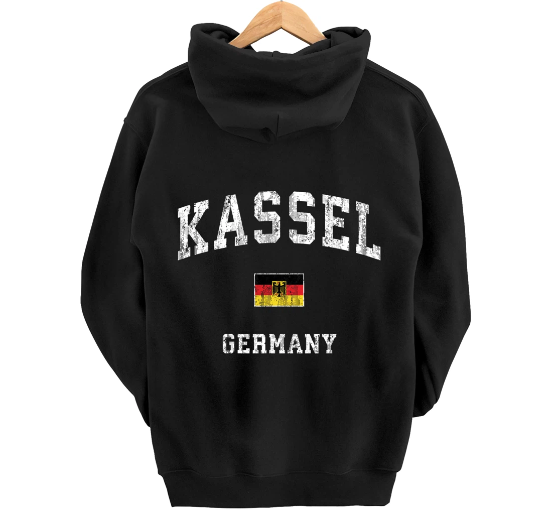 Kassel Germany Vintage Athletic Sports Design Pullover Hoodie