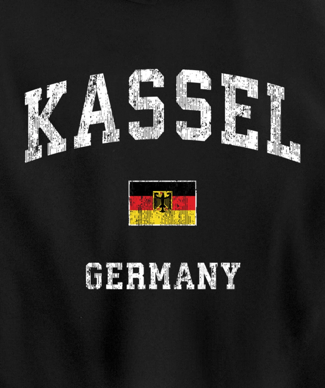Kassel Germany Vintage Athletic Sports Design Pullover Hoodie