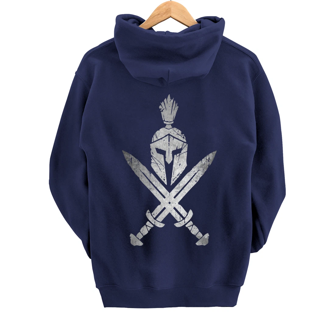 Roman Legion Soldier Gladiator Spartan Warrior Swords Helmet Pullover Hoodie