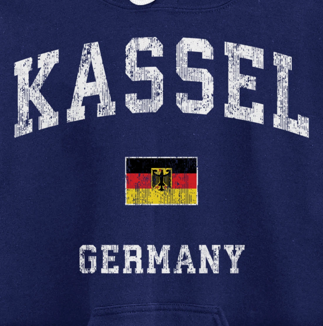 Kassel Germany Vintage Athletic Sports Design Pullover Hoodie