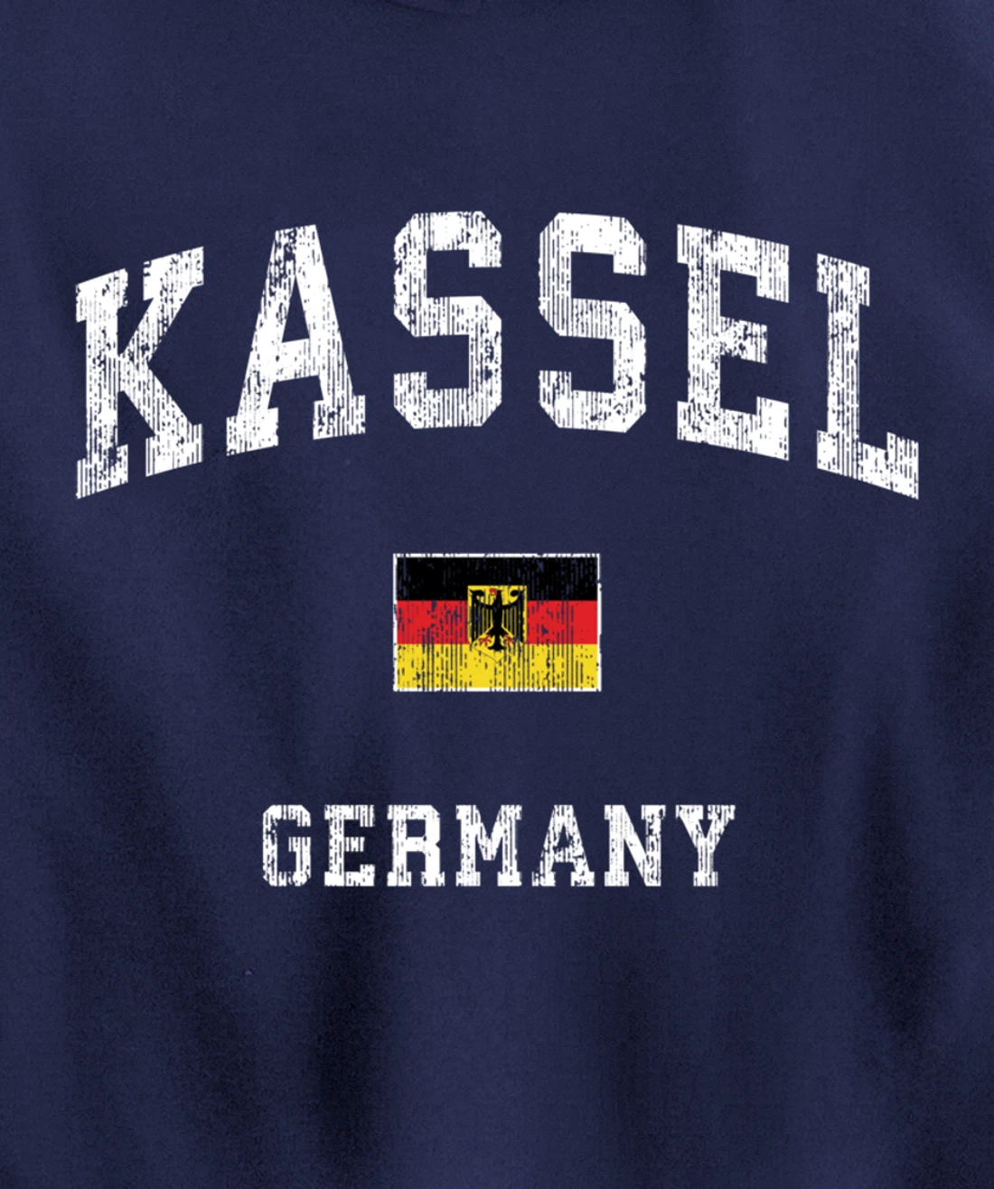 Kassel Germany Vintage Athletic Sports Design Pullover Hoodie