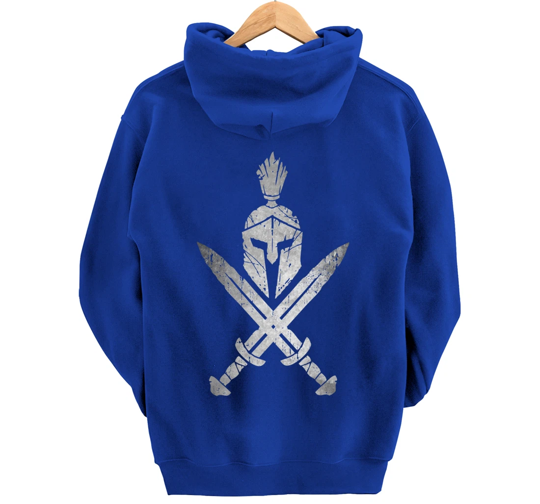 Roman Legion Soldier Gladiator Spartan Warrior Swords Helmet Pullover Hoodie