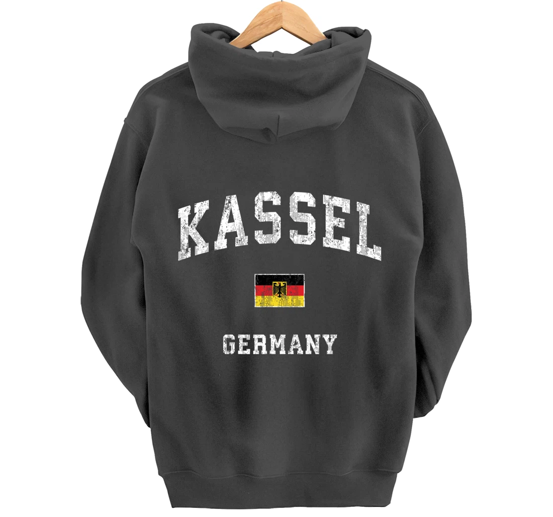 Kassel Germany Vintage Athletic Sports Design Pullover Hoodie