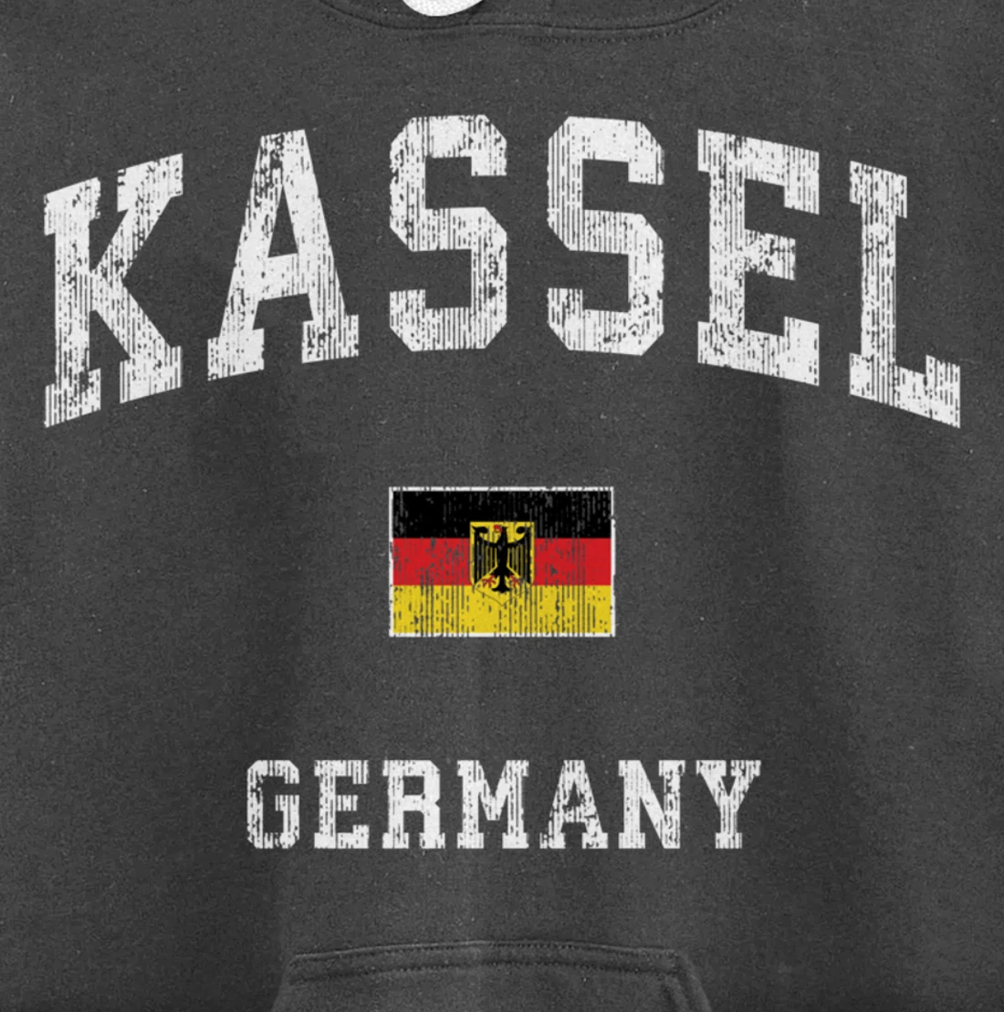 Kassel Germany Vintage Athletic Sports Design Pullover Hoodie