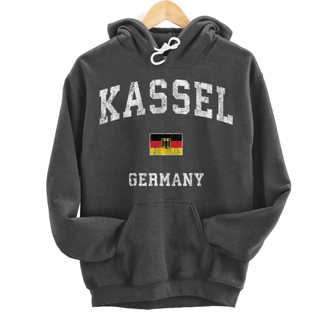 Kassel Germany Vintage Athletic Sports Design Pullover Hoodie
