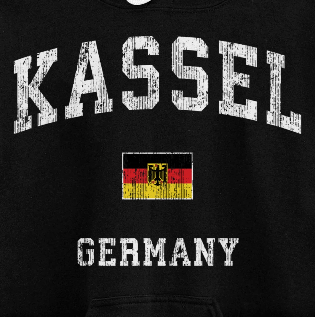Kassel Germany Vintage Athletic Sports Design Pullover Hoodie