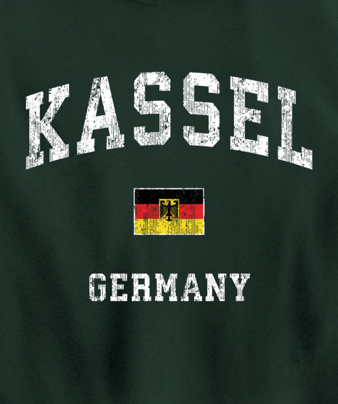 Kassel Germany Vintage Athletic Sports Design Pullover Hoodie
