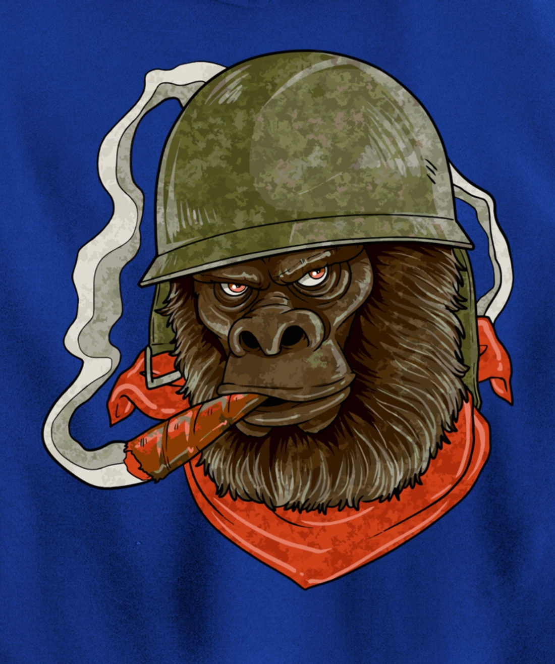 Gorilla Silverback Smoking A Cigar Pullover Hoodie
