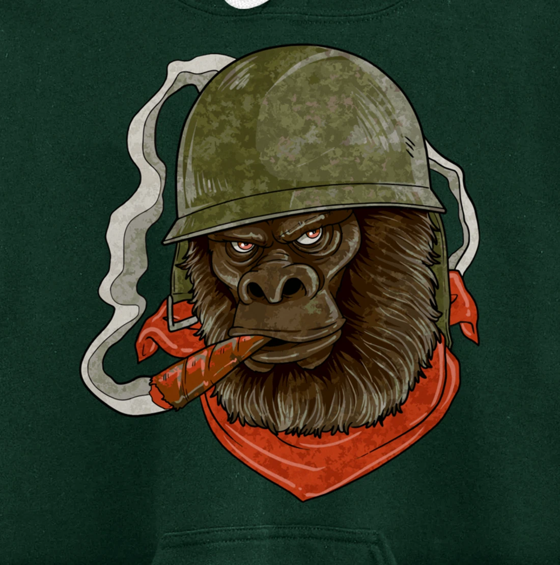 Gorilla Silverback Smoking A Cigar Pullover Hoodie