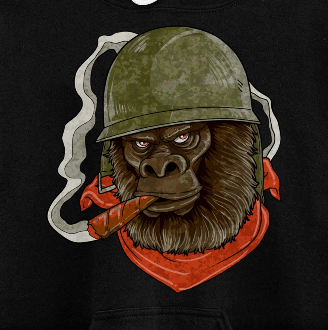 Gorilla Silverback Smoking A Cigar Pullover Hoodie