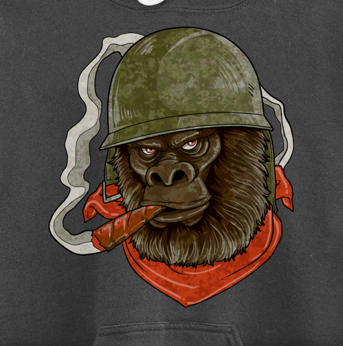 Gorilla Silverback Smoking A Cigar Pullover Hoodie