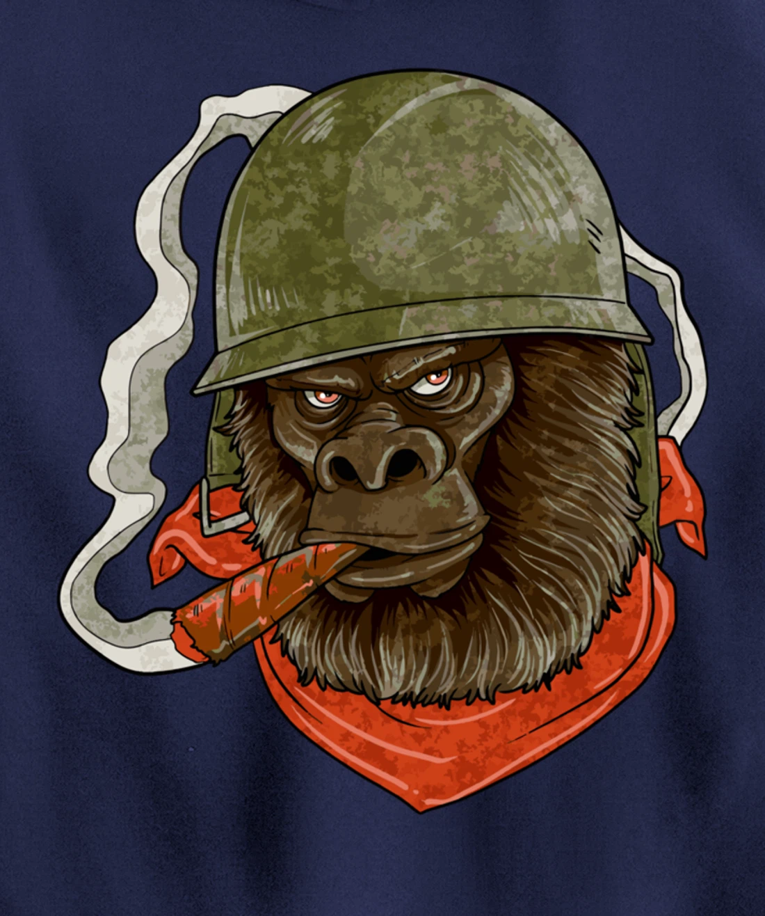 Gorilla Silverback Smoking A Cigar Pullover Hoodie