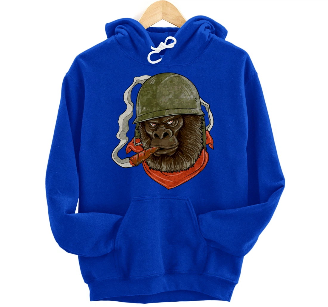 Gorilla Silverback Smoking A Cigar Pullover Hoodie