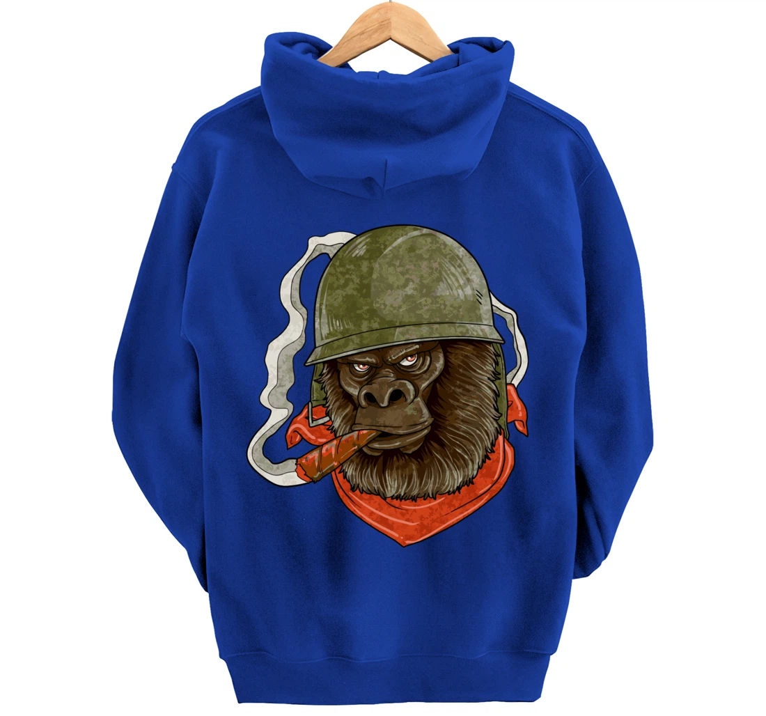 Gorilla Silverback Smoking A Cigar Pullover Hoodie