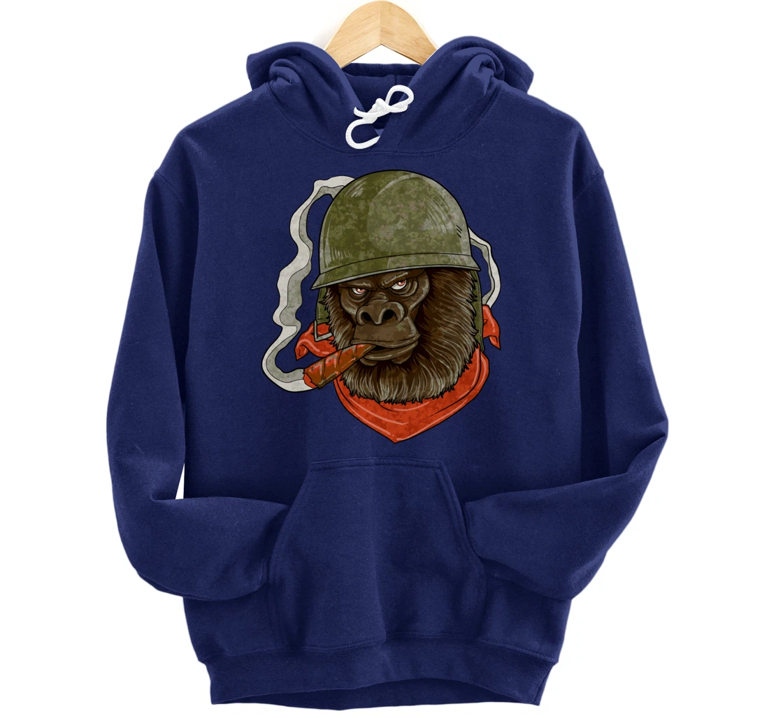 Gorilla Silverback Smoking A Cigar Pullover Hoodie