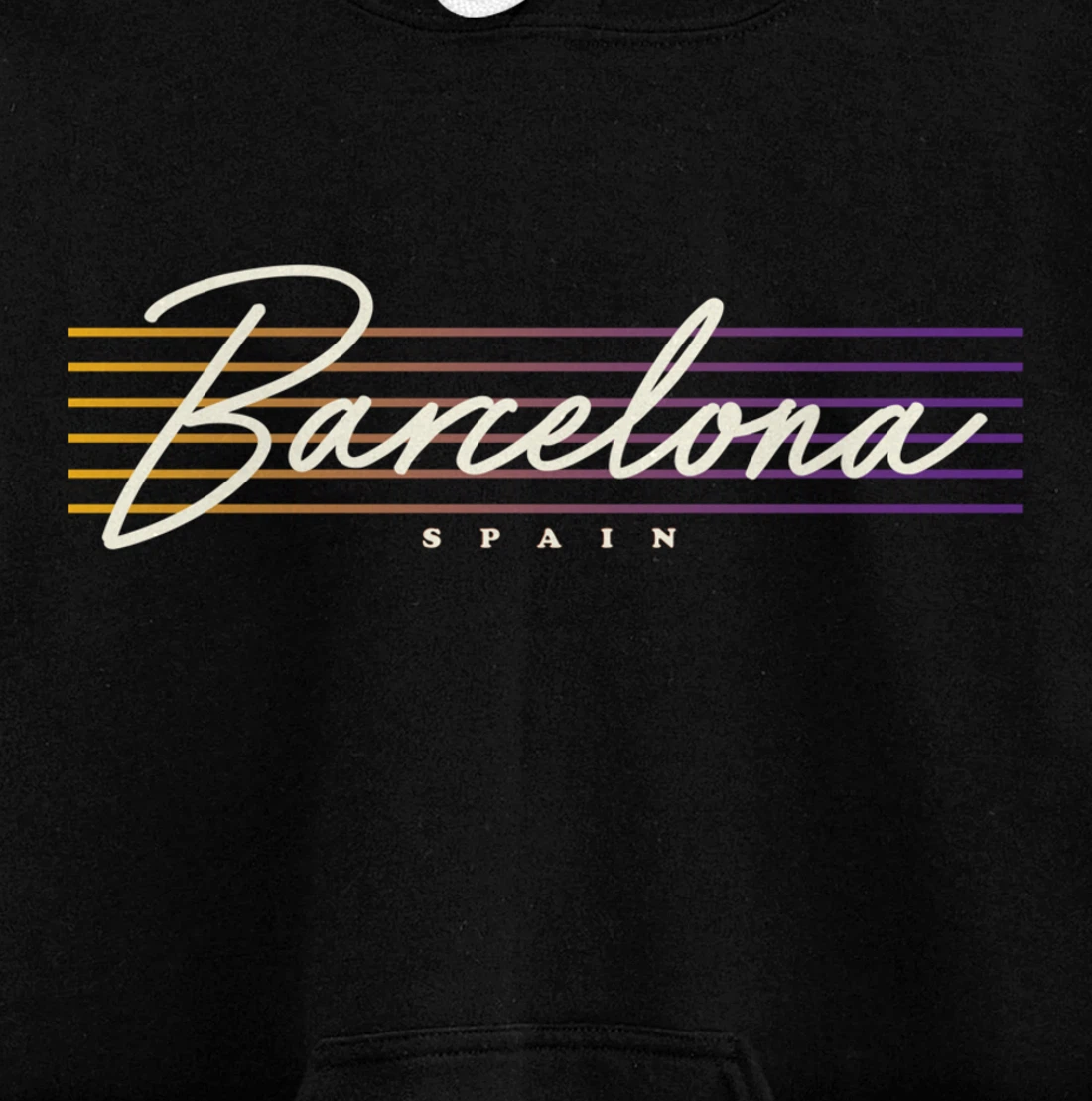 Barcelona Souvenir Vintage Spain Pullover Hoodie
