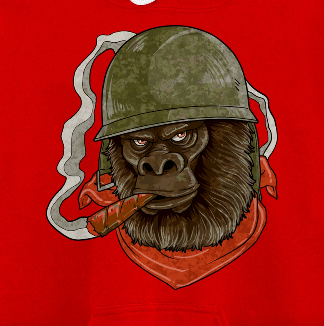 Gorilla Silverback Smoking A Cigar Pullover Hoodie
