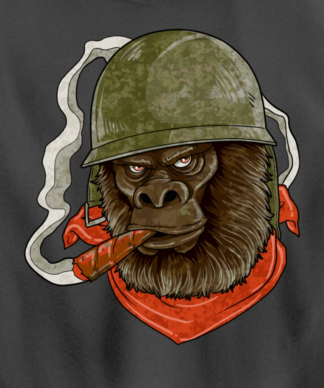 Gorilla Silverback Smoking A Cigar Pullover Hoodie