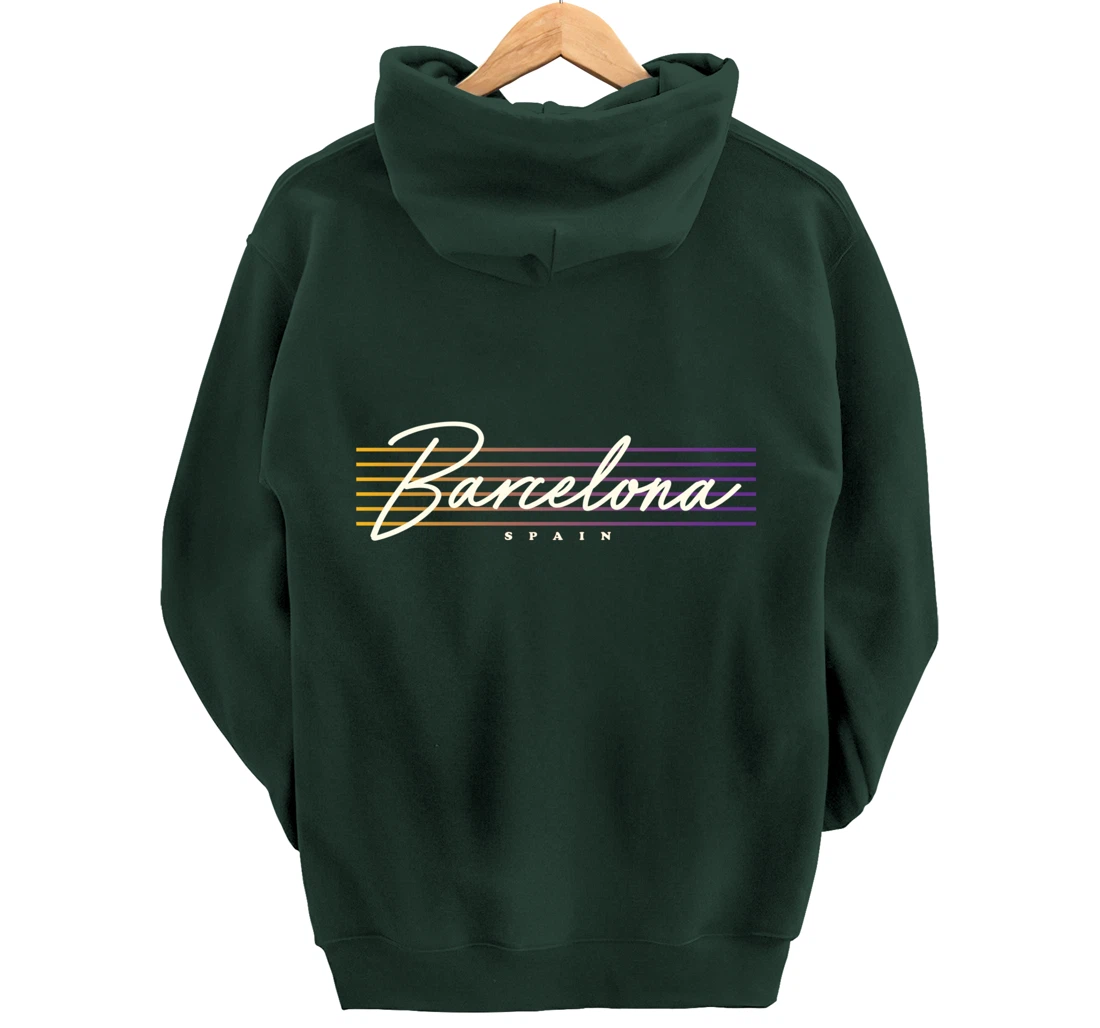 Barcelona Souvenir Vintage Spain Pullover Hoodie
