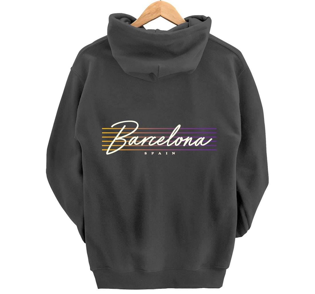 Barcelona Souvenir Vintage Spain Pullover Hoodie