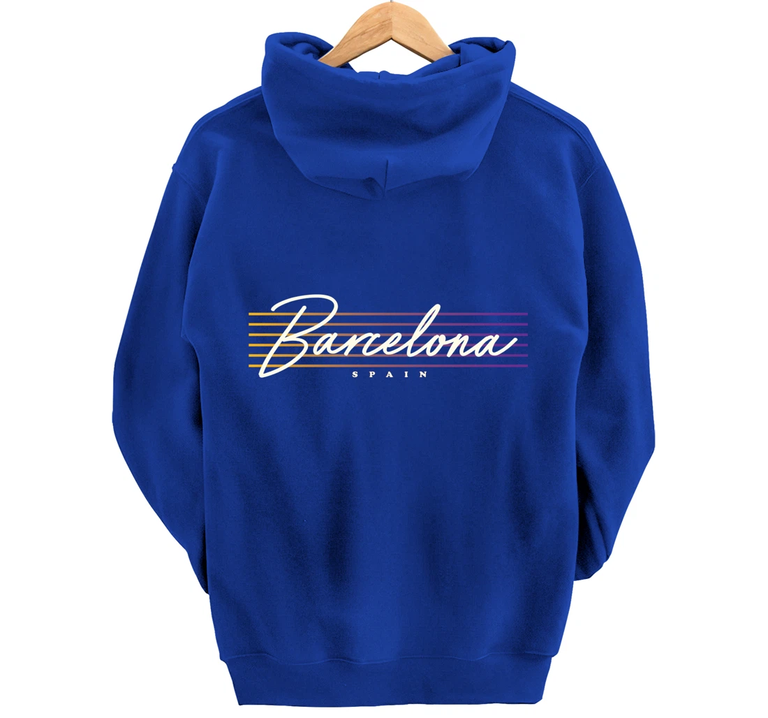 Barcelona Souvenir Vintage Spain Pullover Hoodie