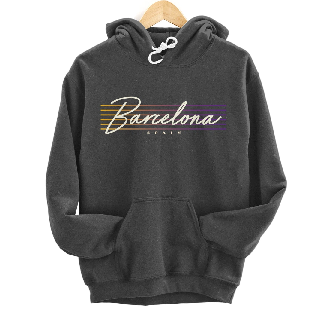 Barcelona Souvenir Vintage Spain Pullover Hoodie