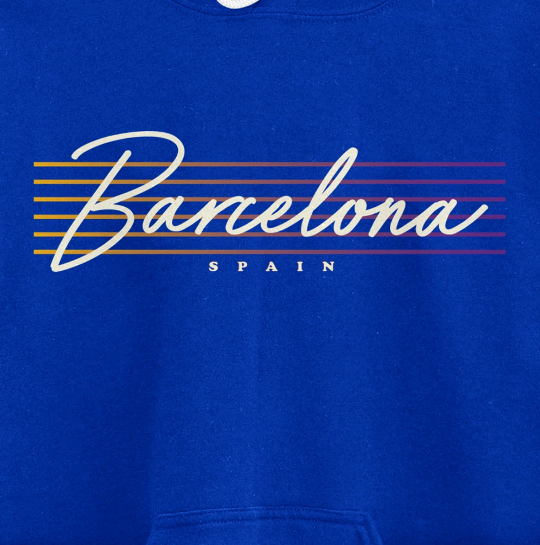 Barcelona Souvenir Vintage Spain Pullover Hoodie