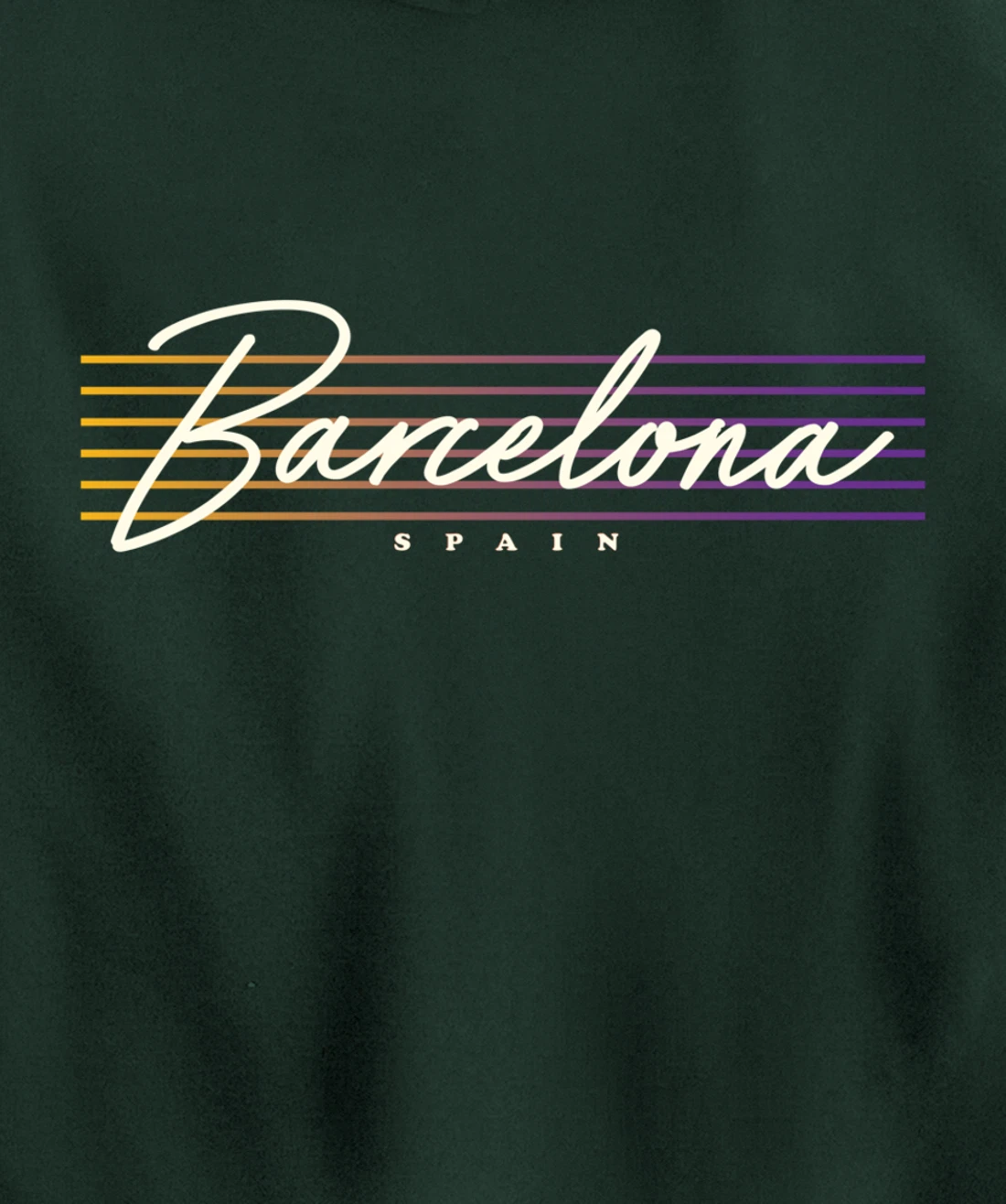 Barcelona Souvenir Vintage Spain Pullover Hoodie