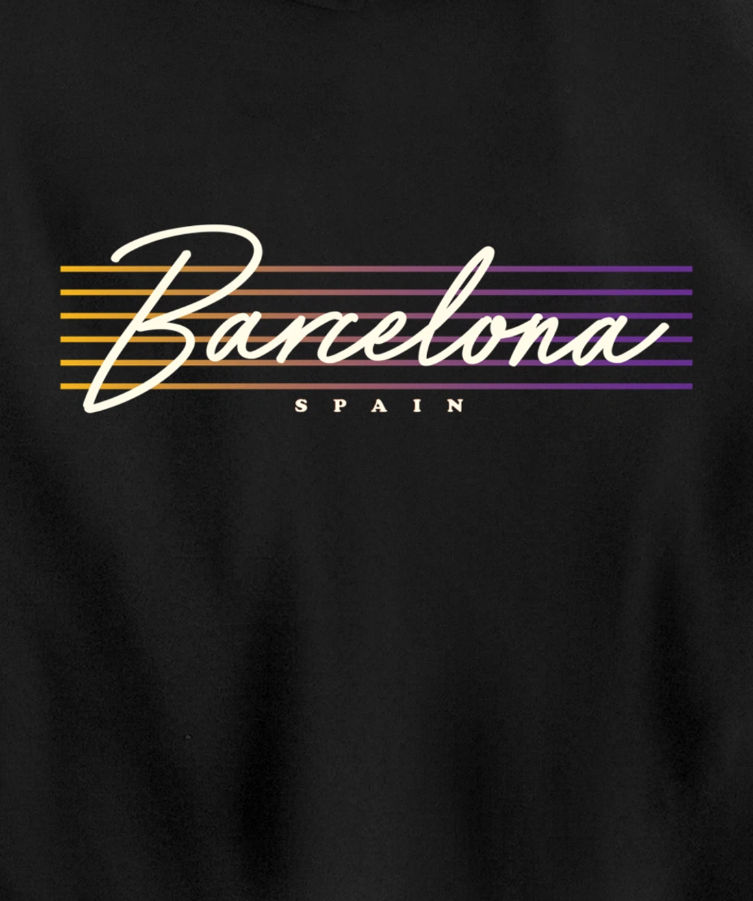 Barcelona Souvenir Vintage Spain Pullover Hoodie