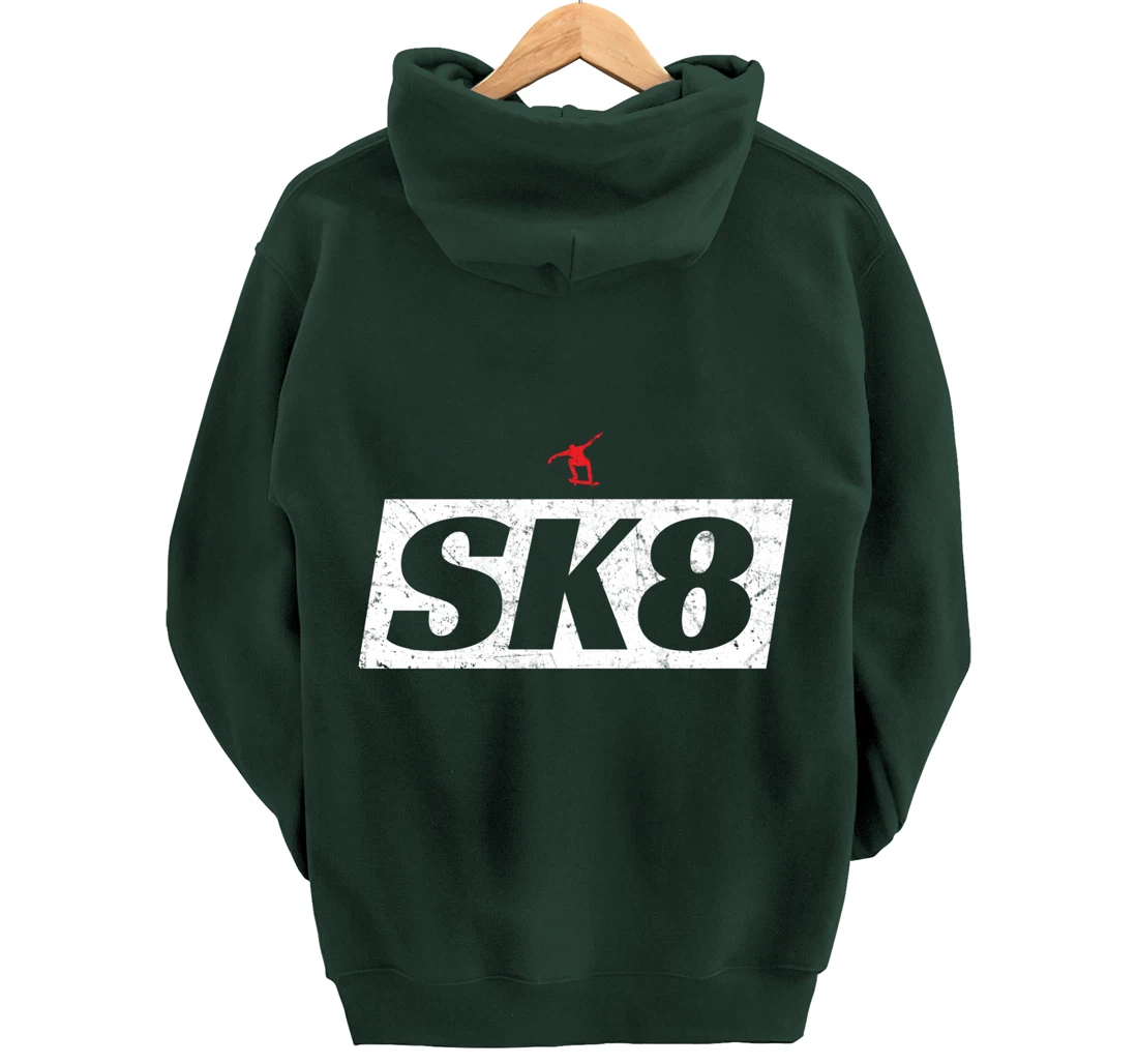 SK8 Skateboarder - Skater Gift Pullover Hoodie