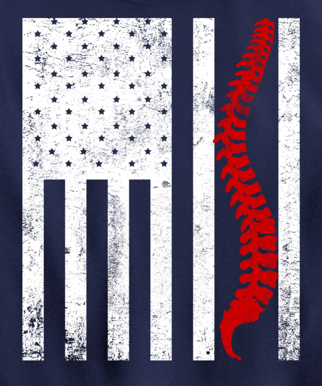 Spine Flag Funny Chiropractic Spinal Care Chiropractor Gift Pullover Hoodie