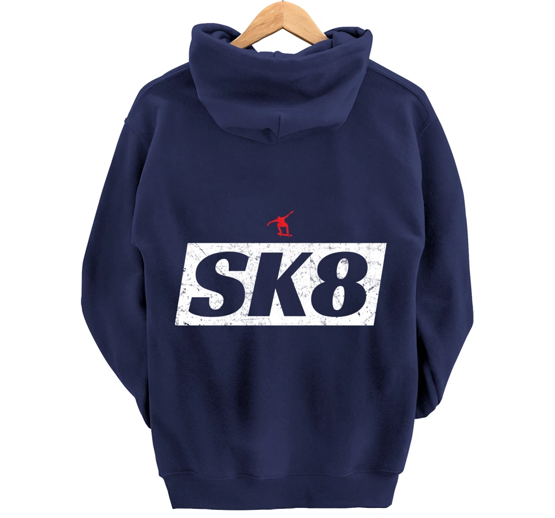 SK8 Skateboarder - Skater Gift Pullover Hoodie