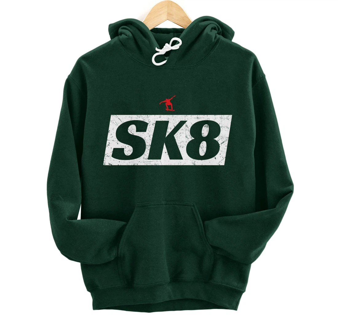 SK8 Skateboarder - Skater Gift Pullover Hoodie
