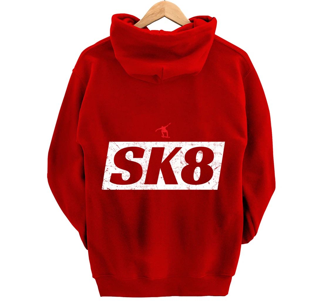SK8 Skateboarder - Skater Gift Pullover Hoodie