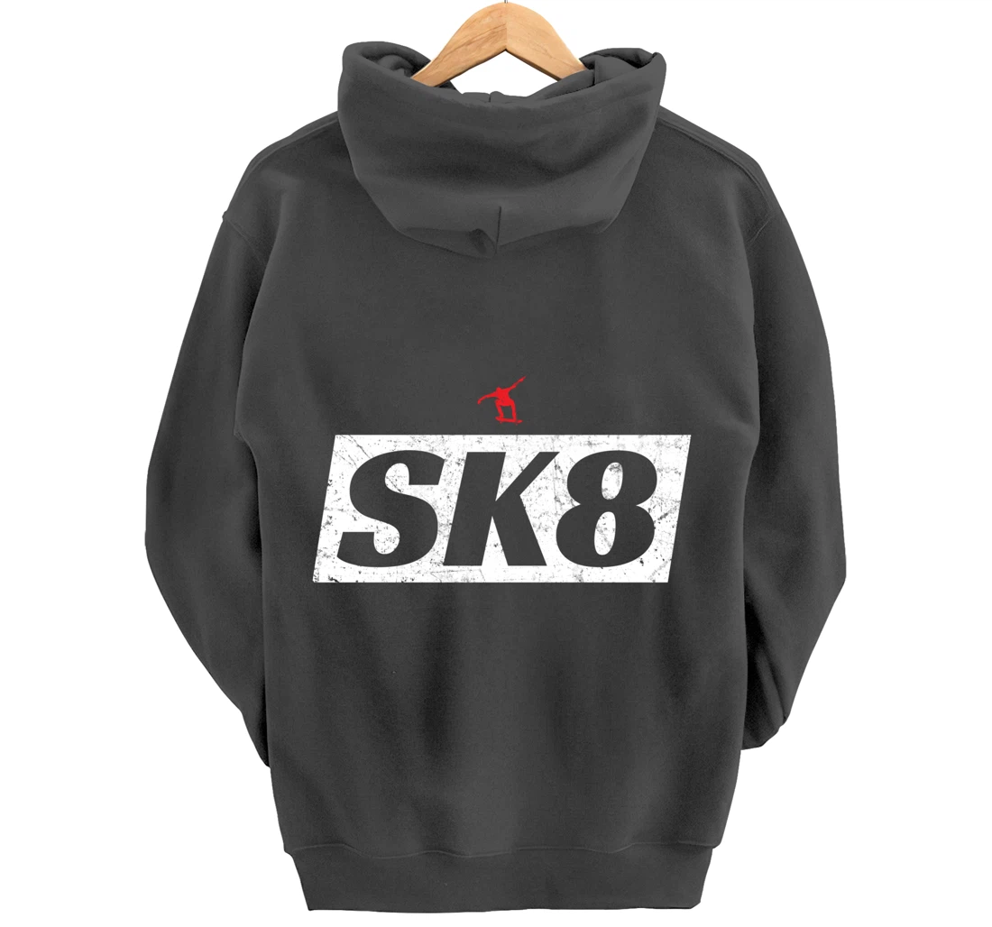 SK8 Skateboarder - Skater Gift Pullover Hoodie