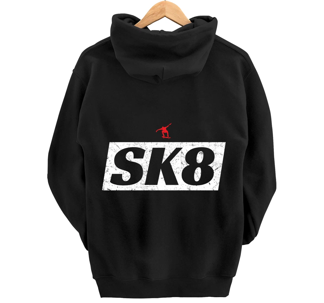 SK8 Skateboarder - Skater Gift Pullover Hoodie