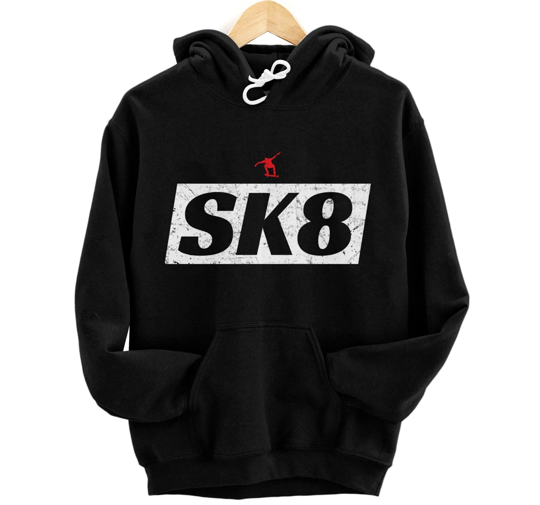 SK8 Skateboarder - Skater Gift Pullover Hoodie