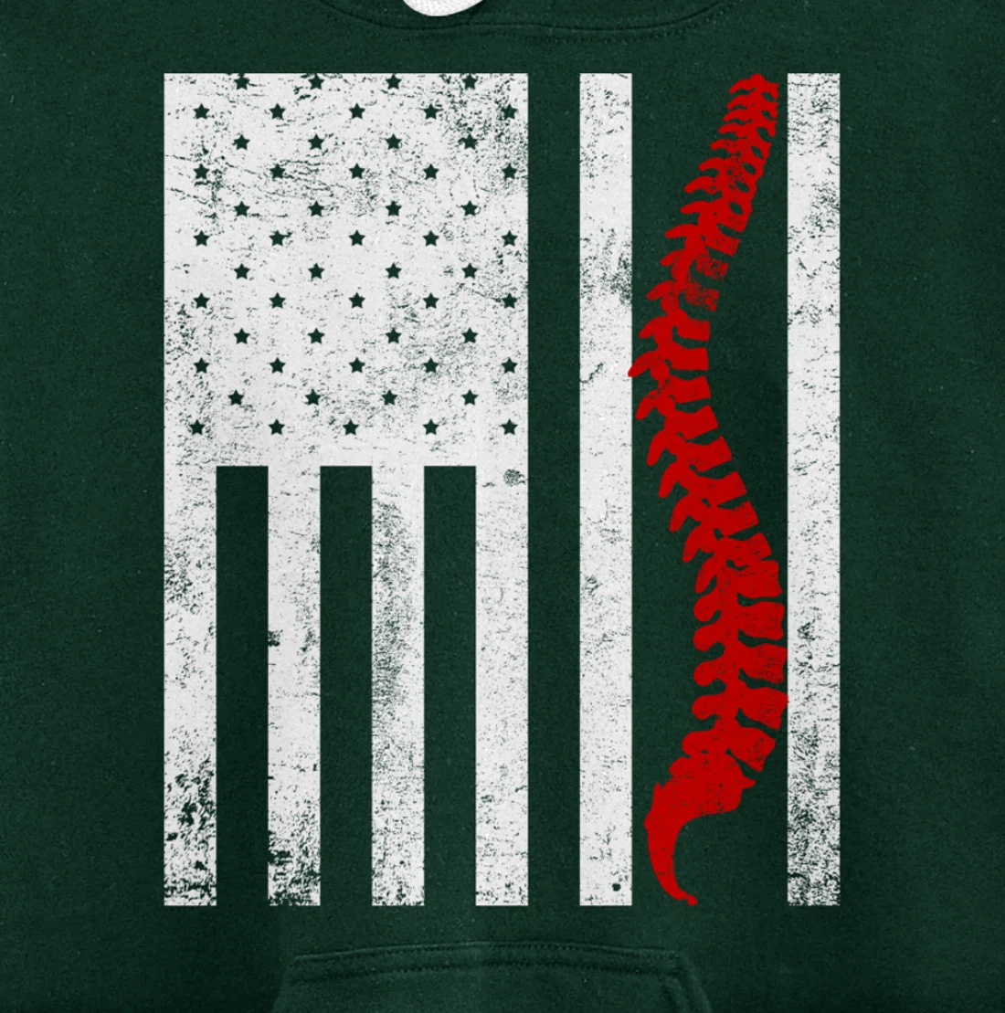 Spine Flag Funny Chiropractic Spinal Care Chiropractor Gift Pullover Hoodie