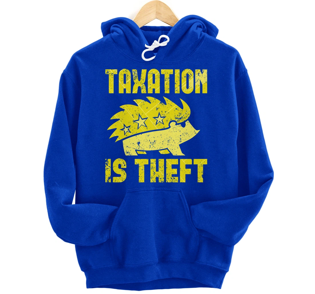 Taxation Is Theft Libertarian Anarcho Capitalism ANCAP Pullover Hoodie